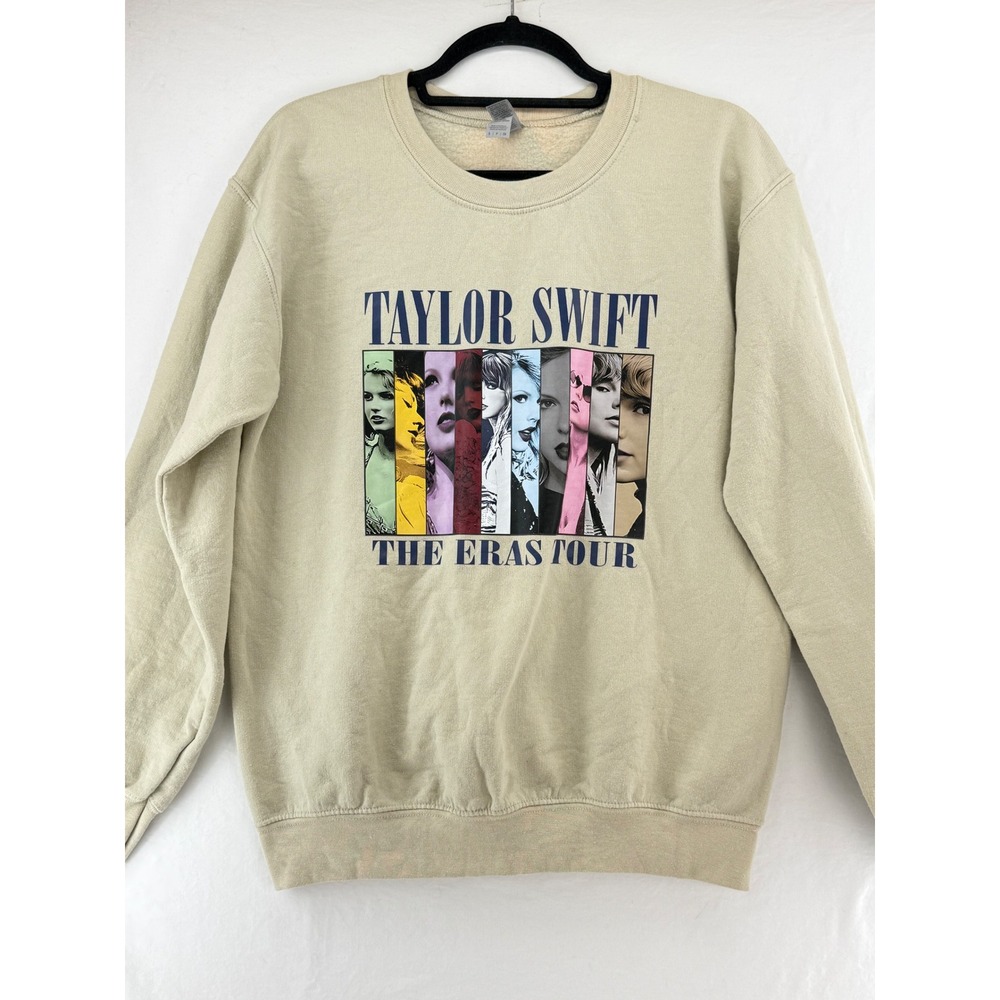Taylor Swift The Eras Tour Graphic‎ Sweatshirt Sand Beige Small Gildan